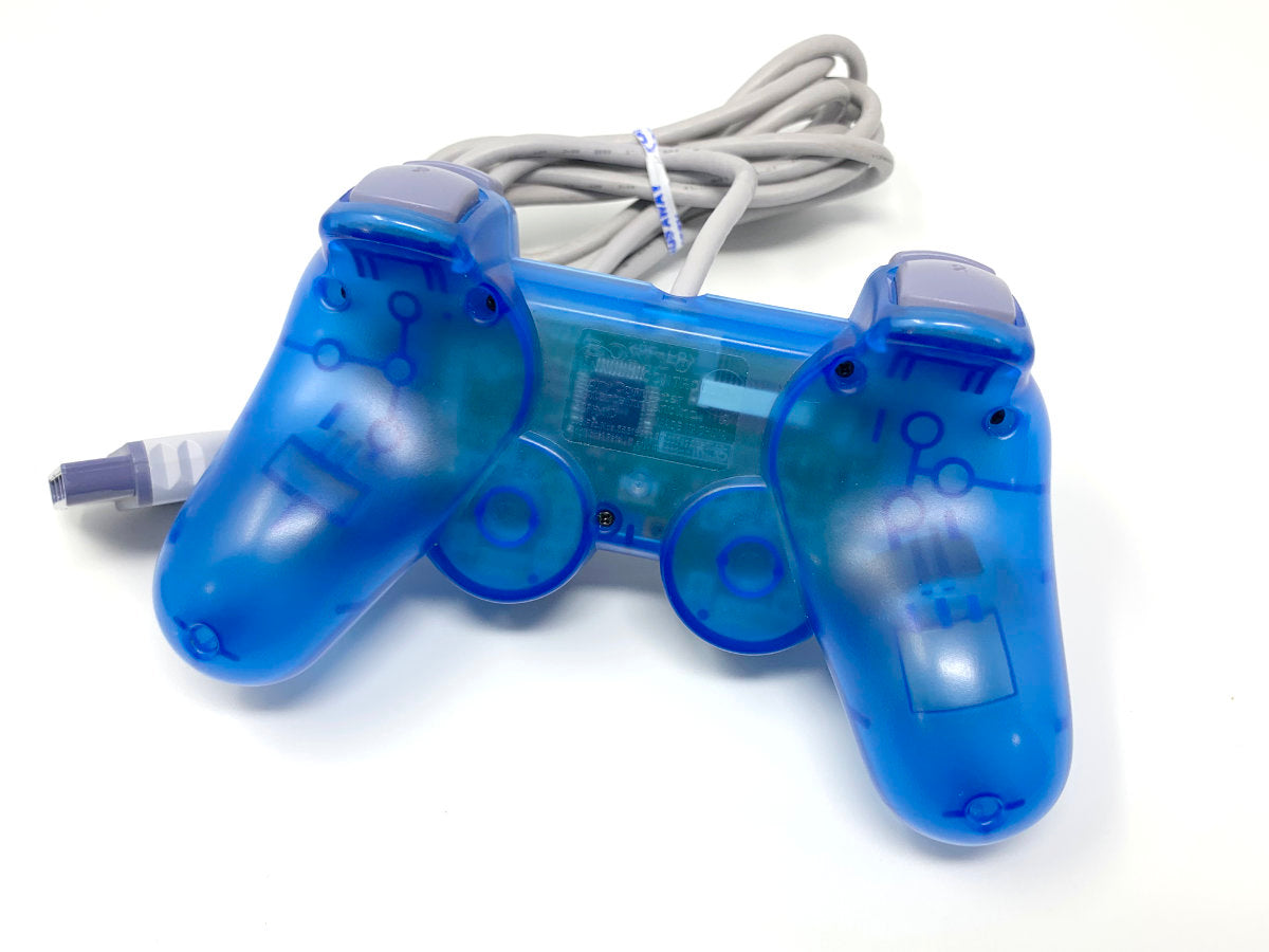 Sony PS One Dualshock Controller - Genuine/Official/OEM - Clear Blue • Gamepad