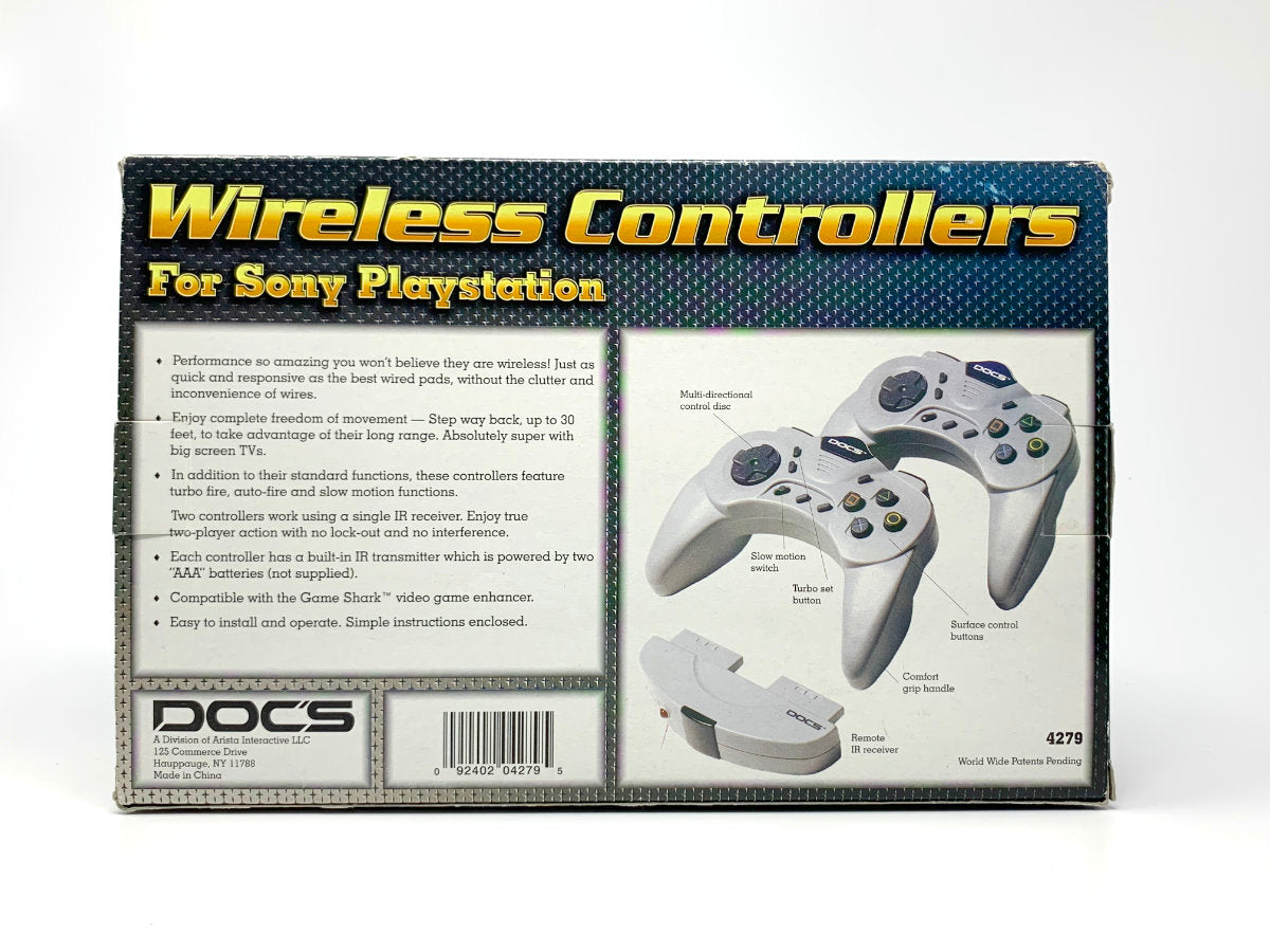 *BRAND NEW* Docs Wireless Controllers for Sony Playstation 1 • Gamepad