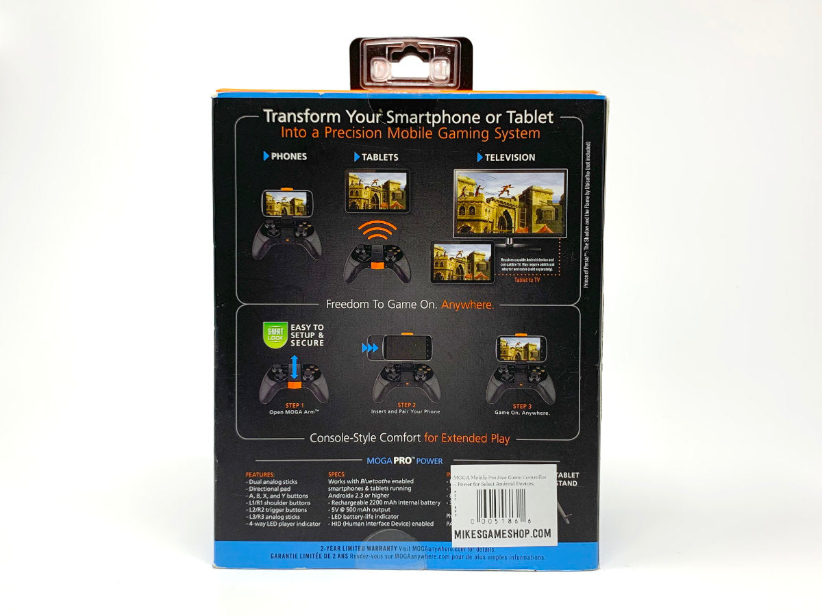 MOGA Mobile Pro-Size Game Controller with Power for Select Android Devices - Black • Gamepad