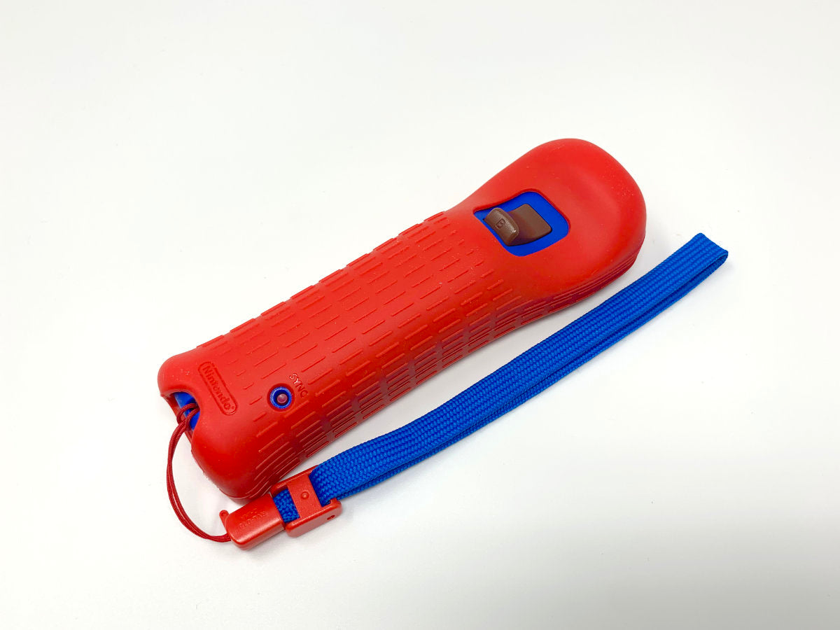 Nintendo Wii MotionPlus Super Mario Red - Genuine/Official/OEM Wiimote Controller with Silicone Grip • Game Remote