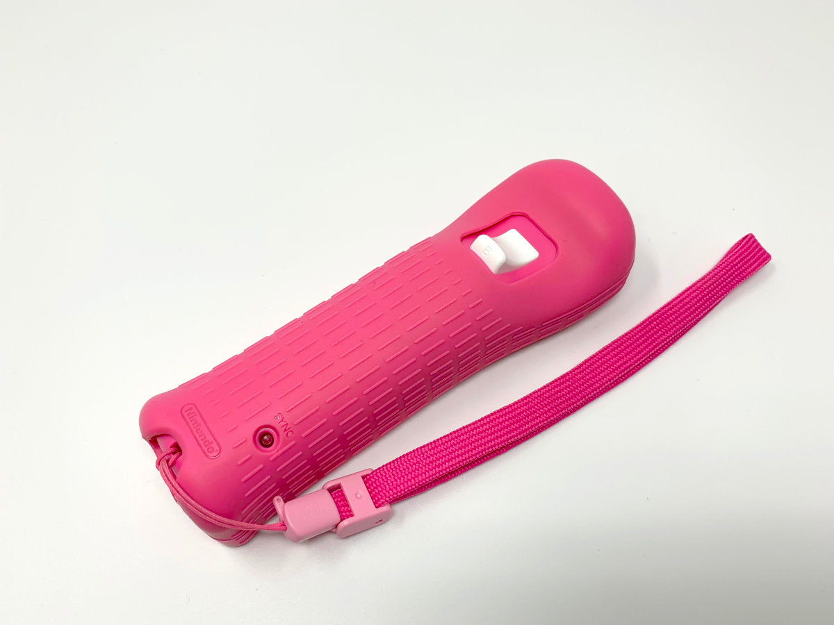 Nintendo Wii MotionPlus Princess Peach Pink - Genuine/Official/OEM Wiimote Controller with Silicone Grip • Game Remote