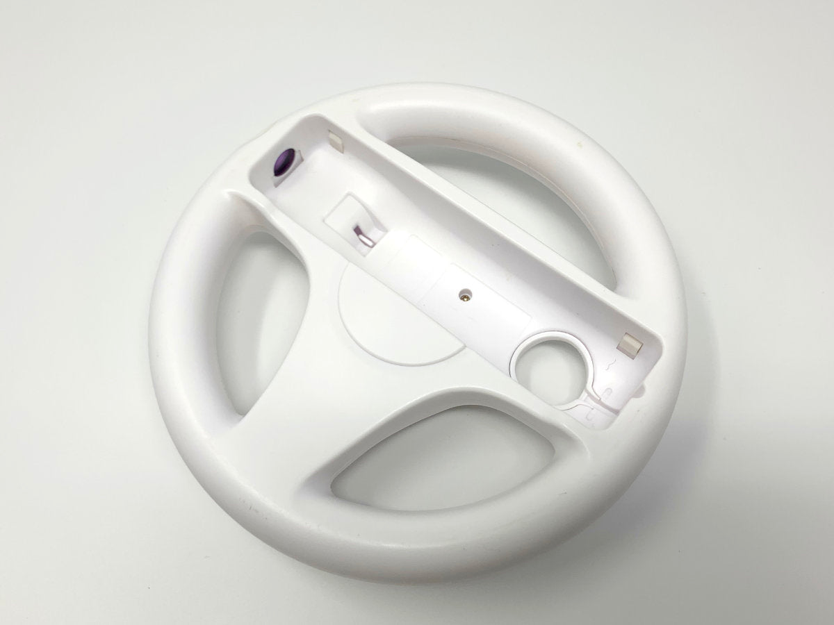 Generic Steering Wheel for Nintendo Wii - White • Racing Wheel