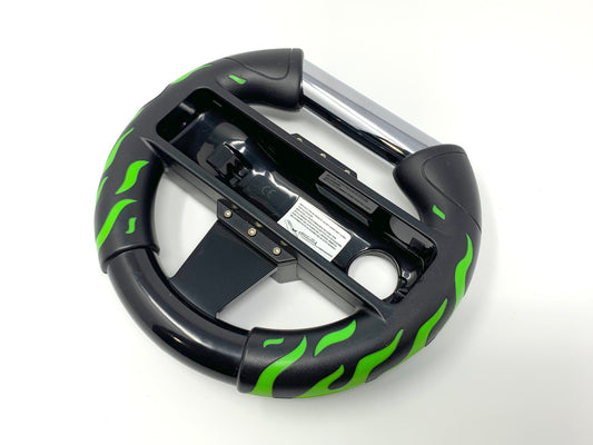 Generic Steering Wheel for Nintendo Wii Mario Kart - Black & Green • Controllers