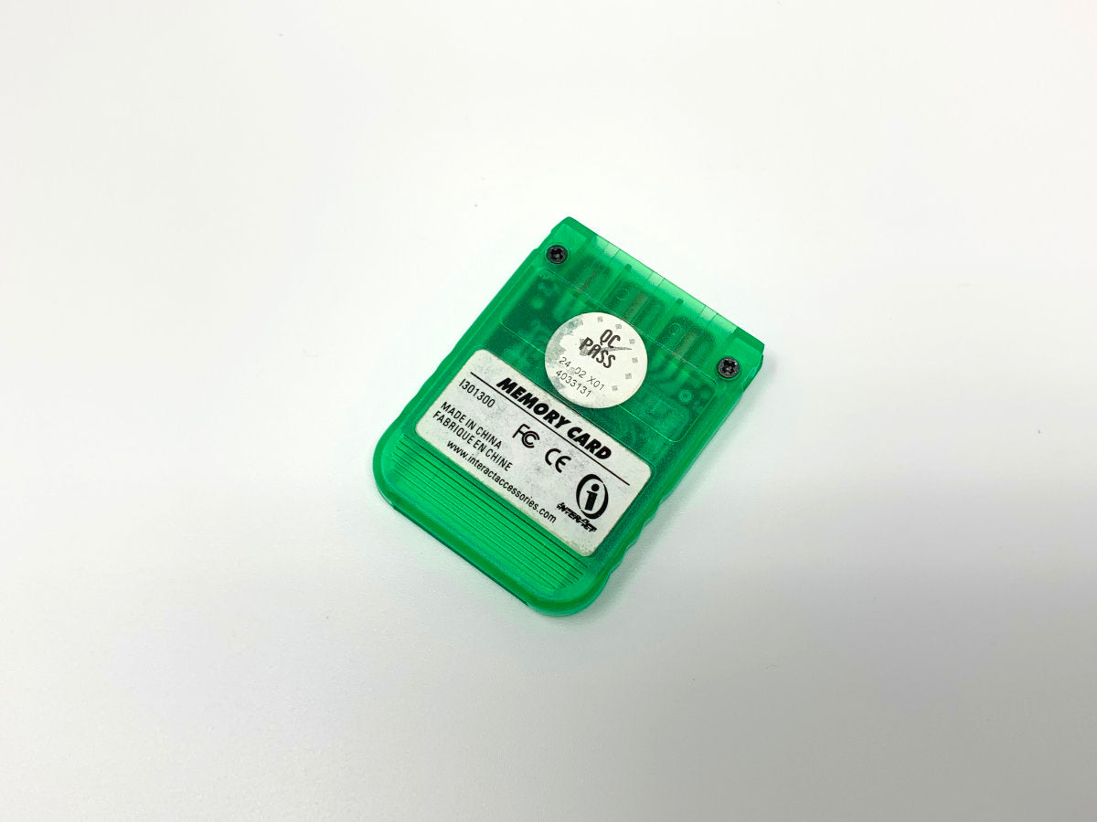 Playstation 1MB Memory Card by InterAct - Green • Memory Card