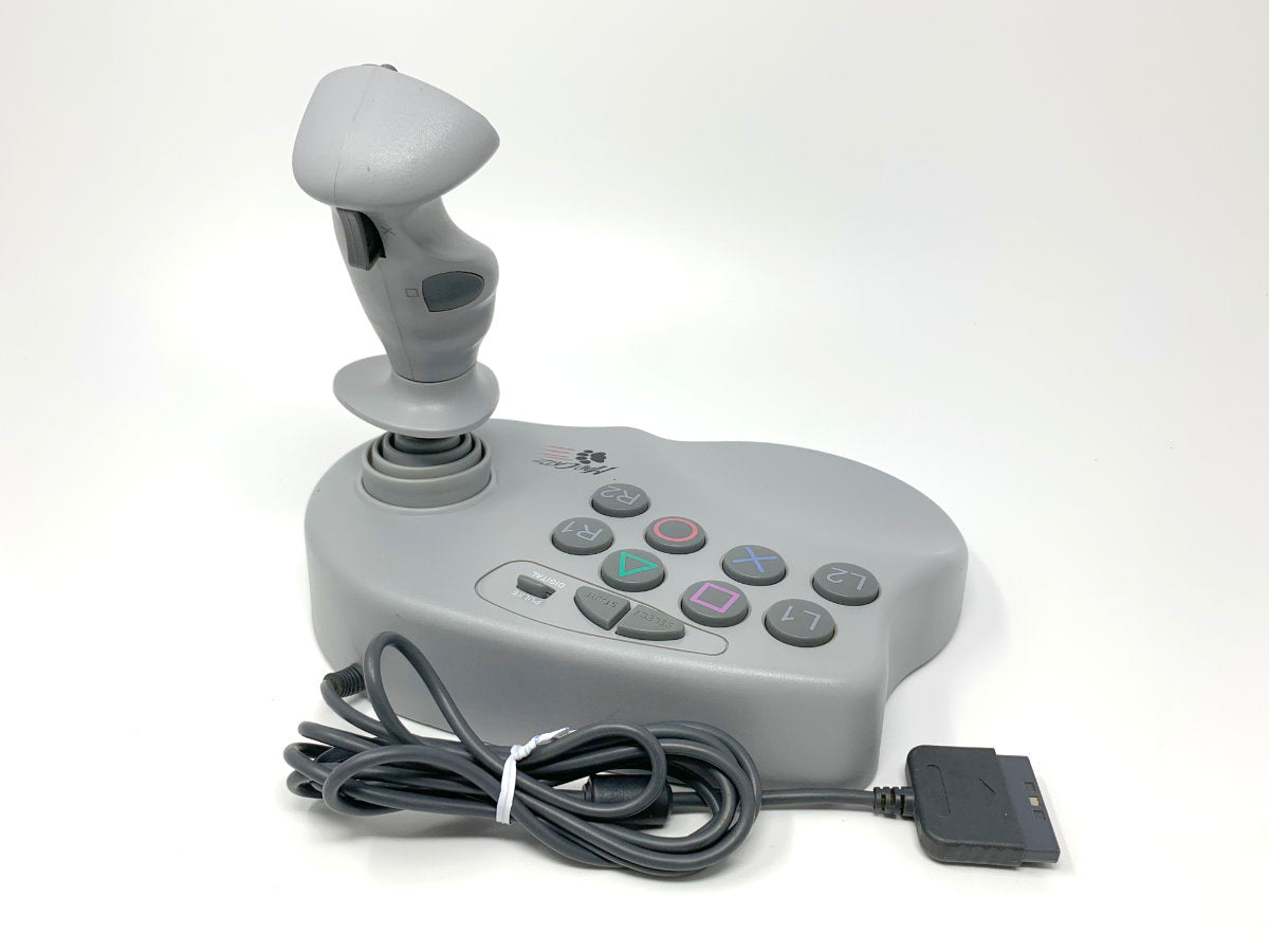 Mad Catz Fight Stick Joystick Controller for Sony Playstation 1 - Gray • Joystick