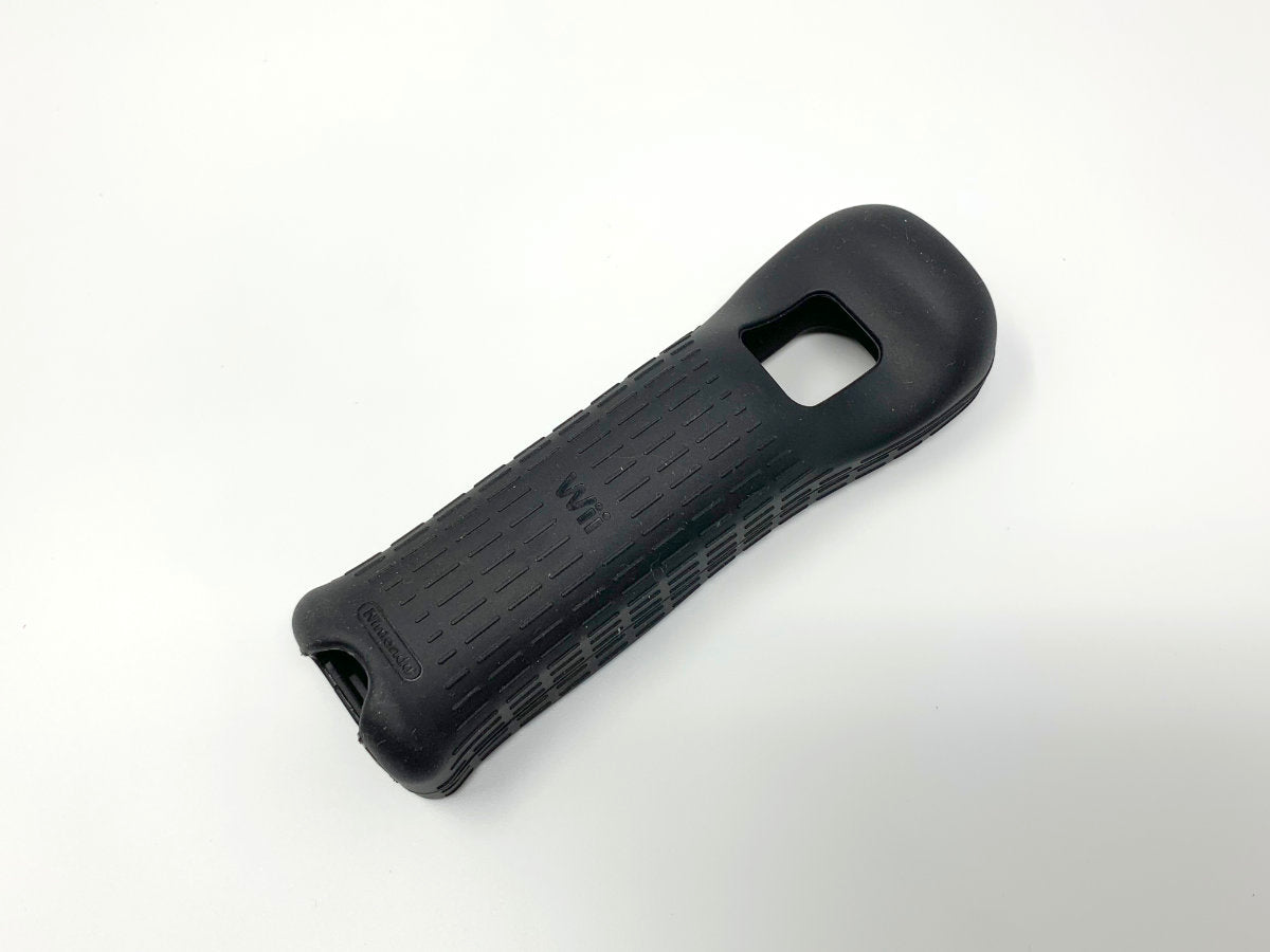 Nintendo Wii Remote Silicone Grip/Sleeve - Genuine/Official/OEM - Black • Controller Accessory