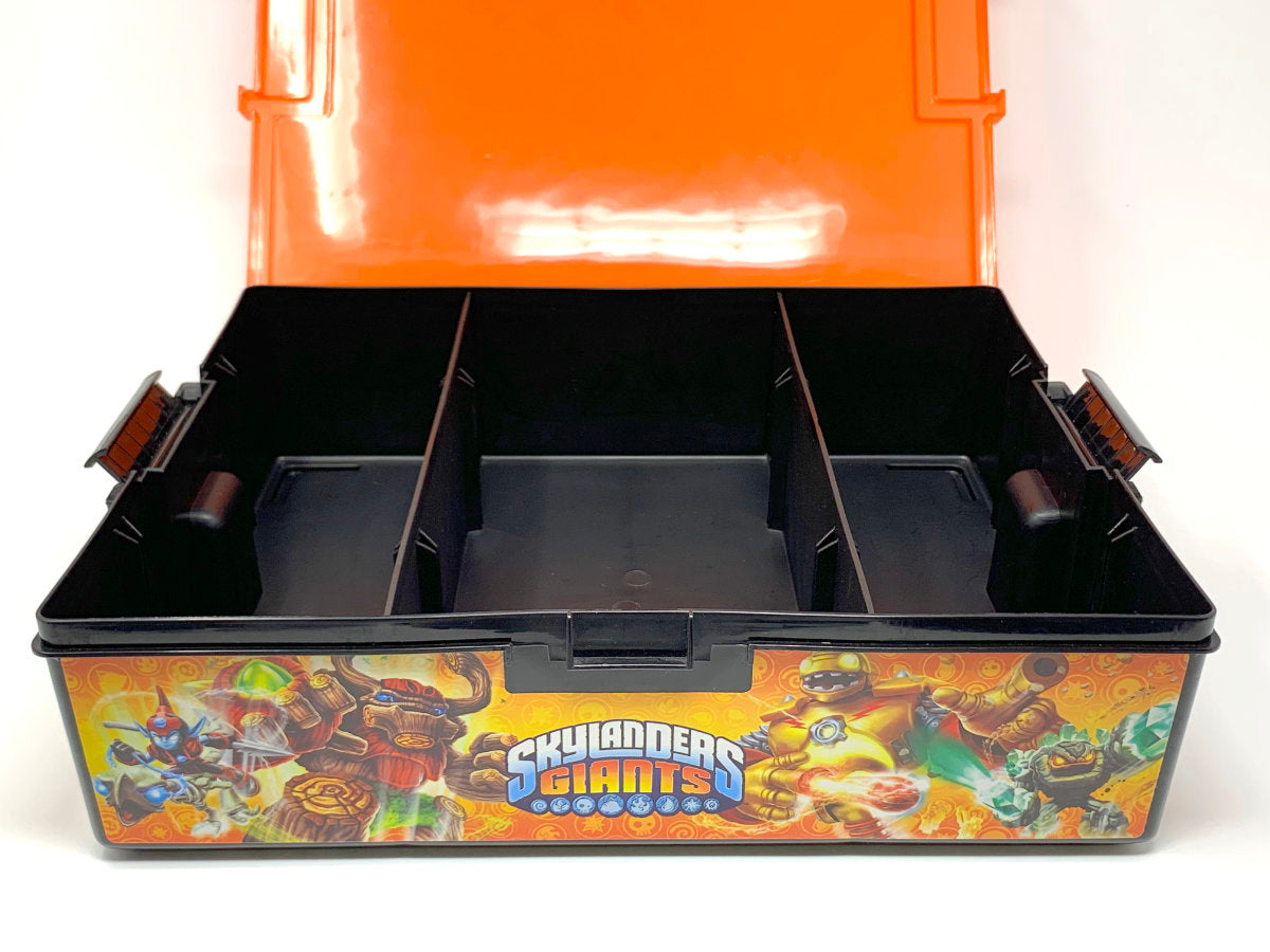 Skylanders Giants Stackable Tackle Box Figure Storage Case - Orange • Organizer/Storage