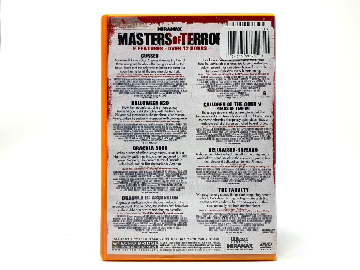 Masters of Terror • DVD (See Notes)