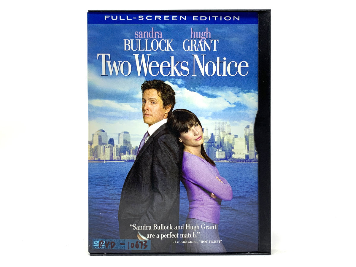 Two Weeks Notice – Full-Screen Special Edition • DVD
