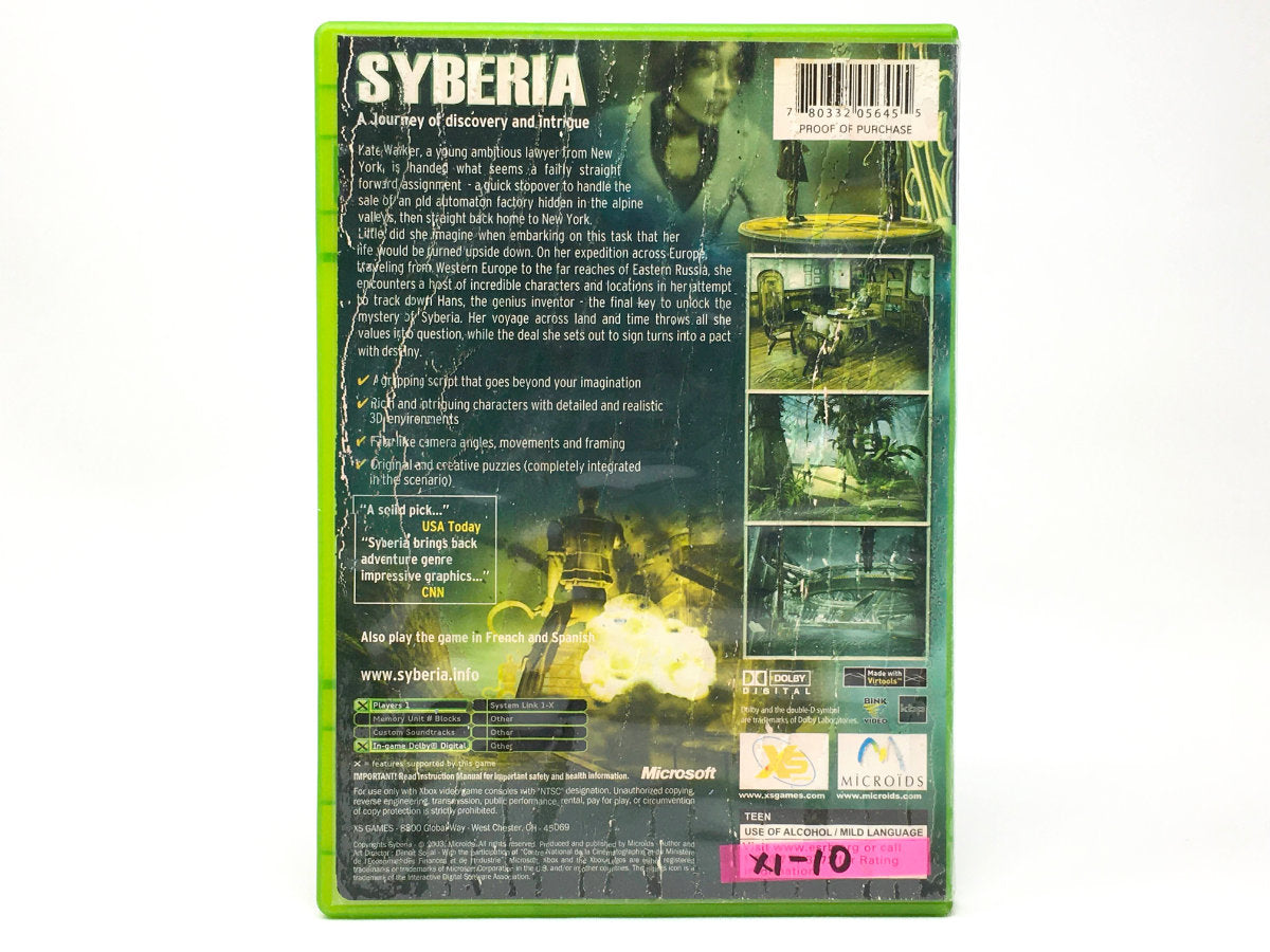 Syberia • Xbox Original