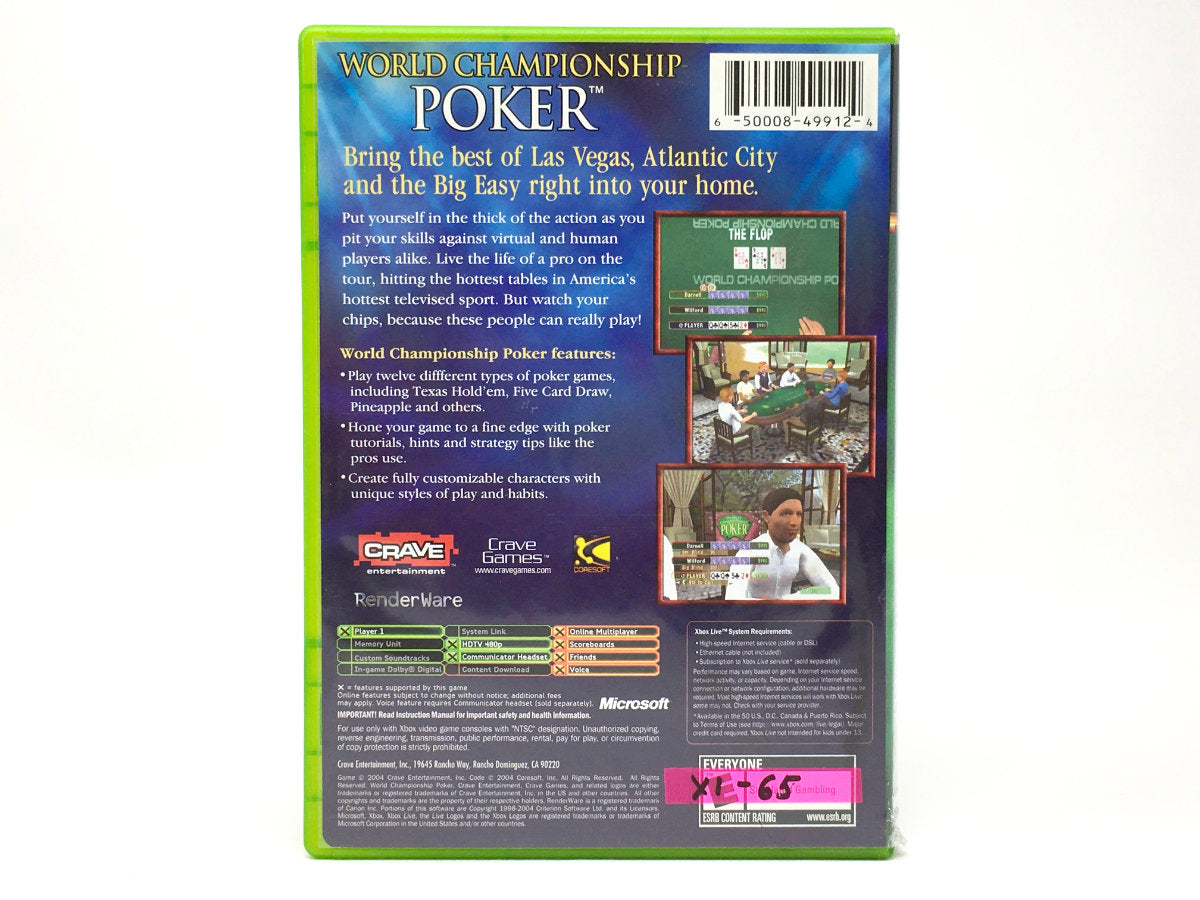 World Championship Poker • Xbox Original