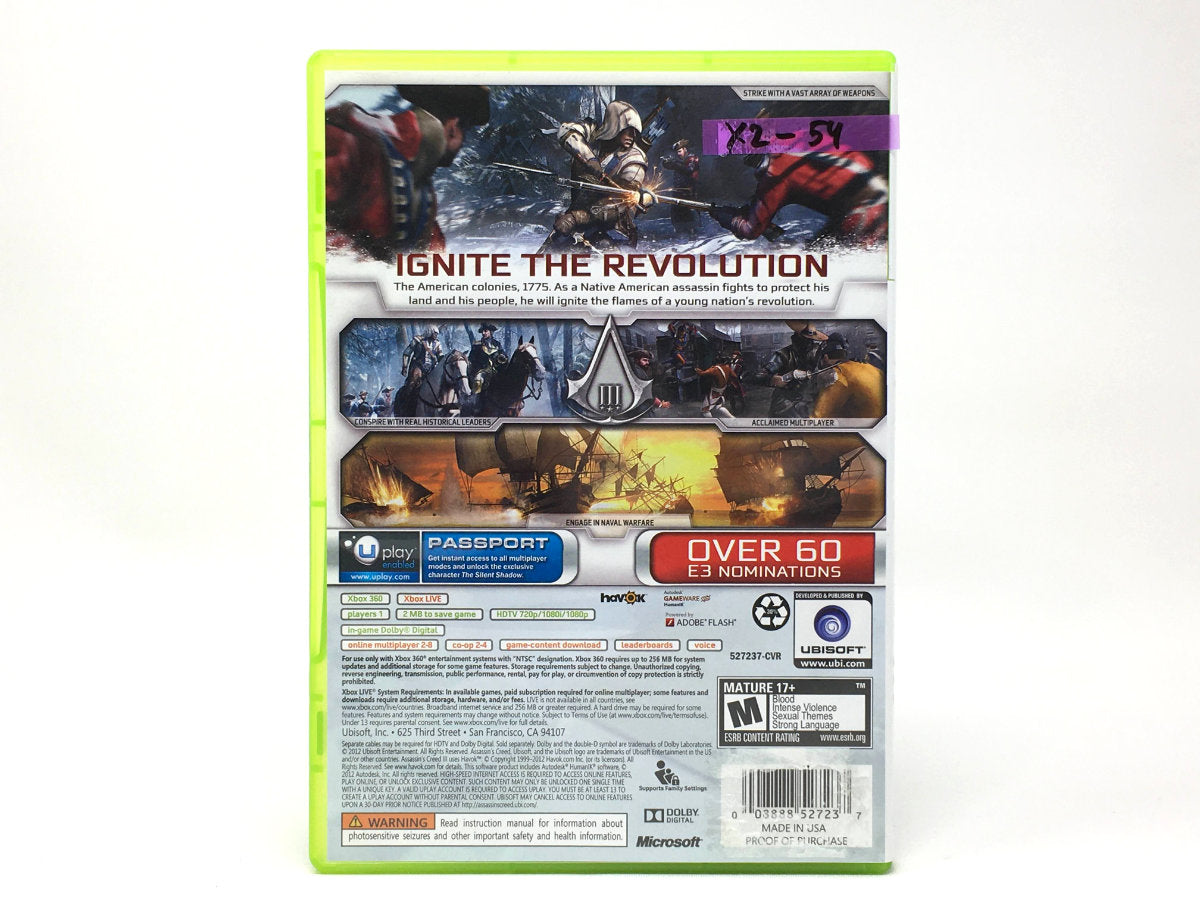 Assassin's Creed III • Xbox 360