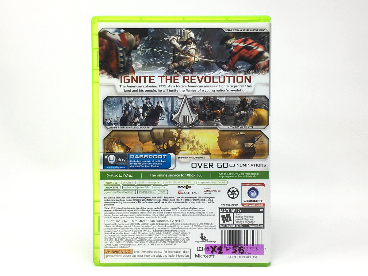Assassin's Creed III • Xbox 360