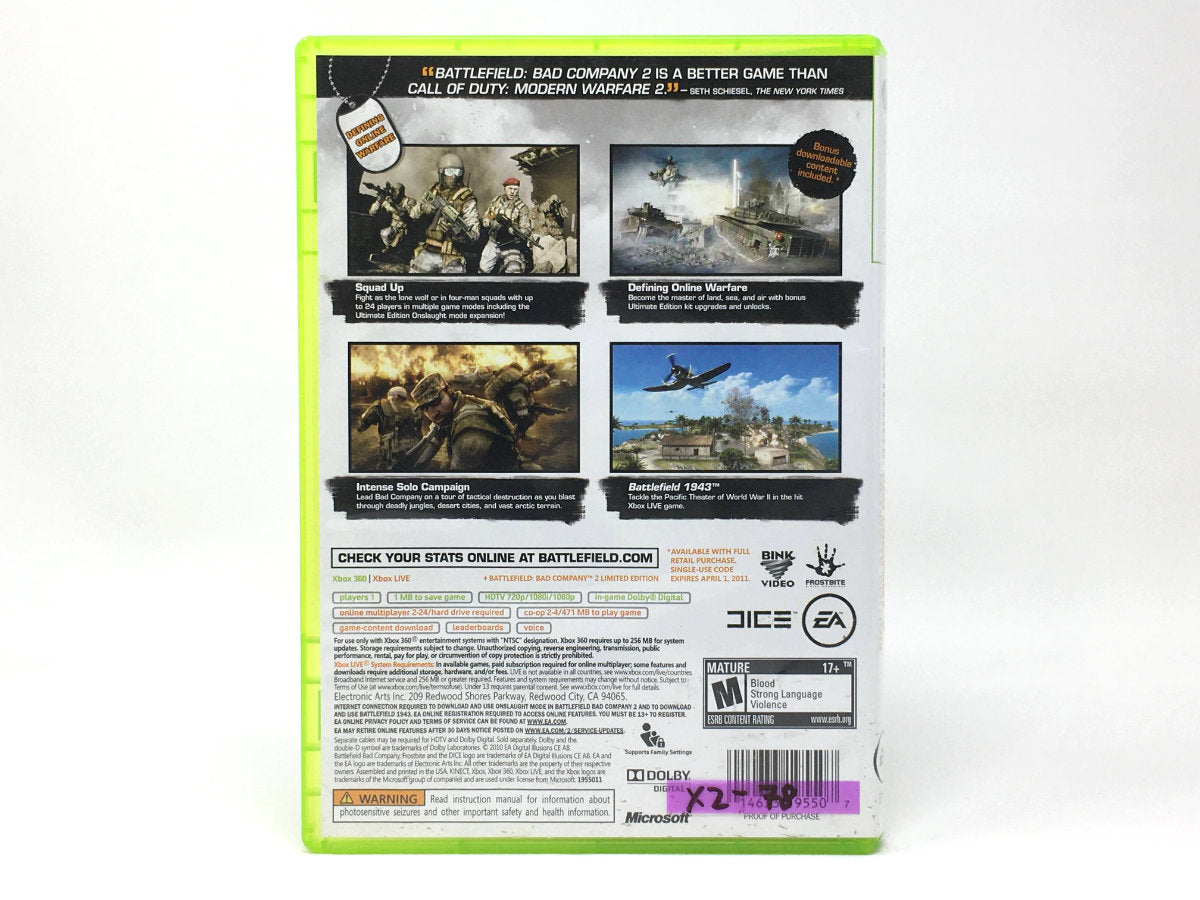 Battlefield: Bad Company 2 Ultimate Edition • Xbox 360