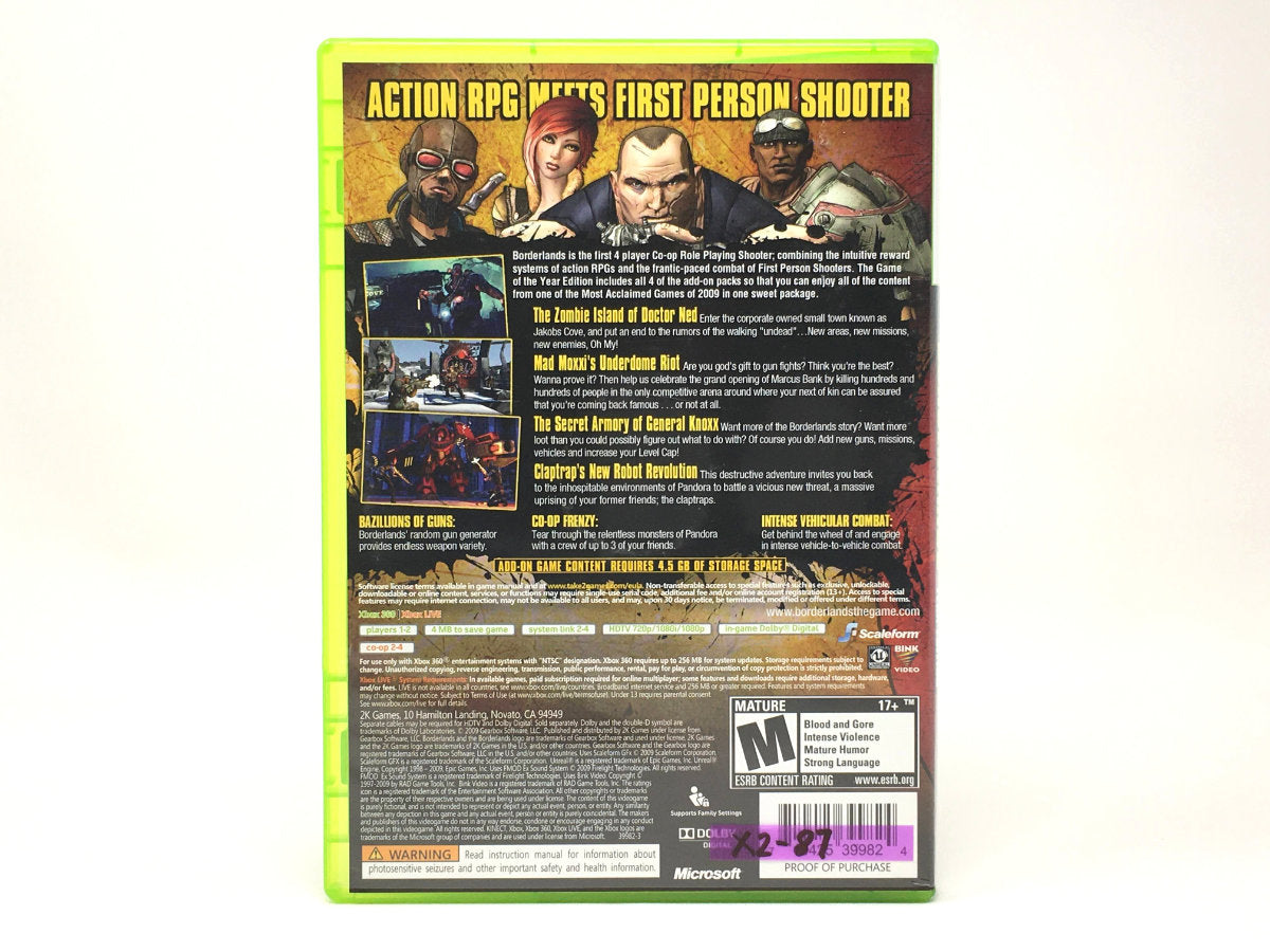 Borderlands – Game of the Year • Xbox 360