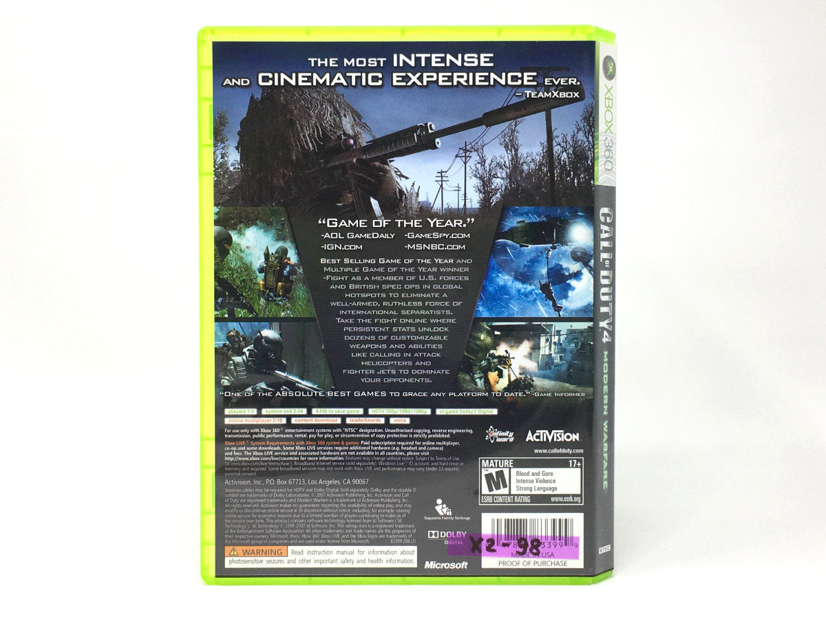 Call of Duty 4: Modern Warfare • Xbox 360
