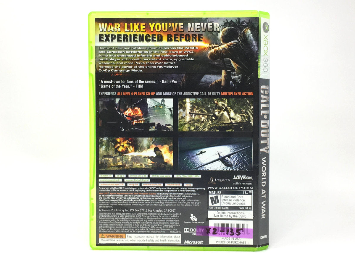 Call of Duty: World at War • Xbox 360
