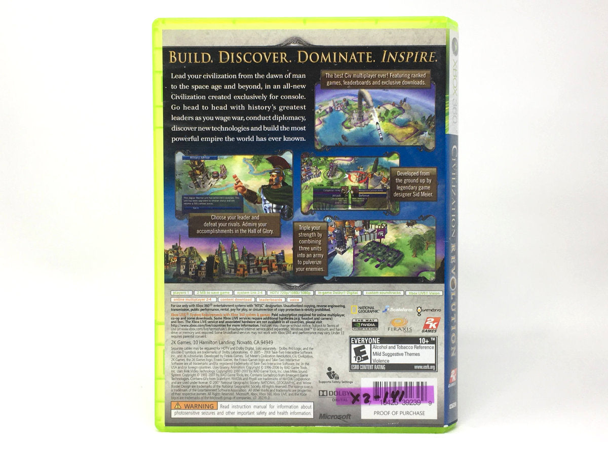 Sid Meier's Civilization Revolution • Xbox 360