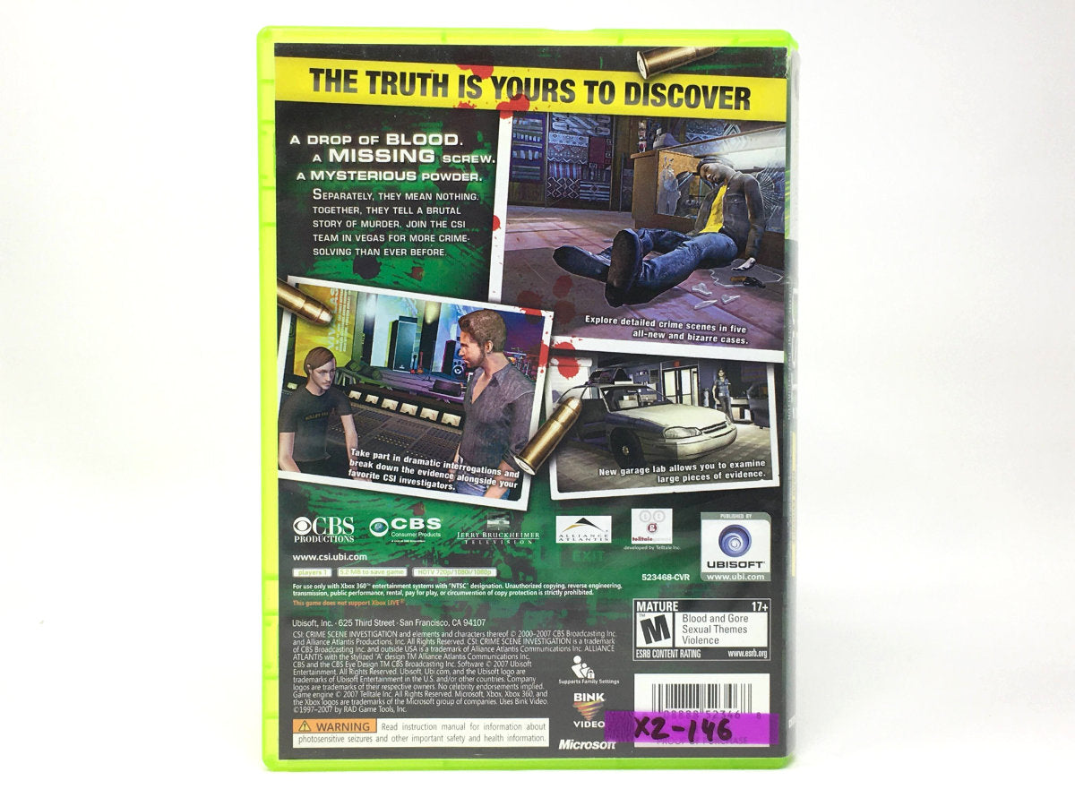 CSI: Hard Evidence (Crime Scene Investigation) • Xbox 360
