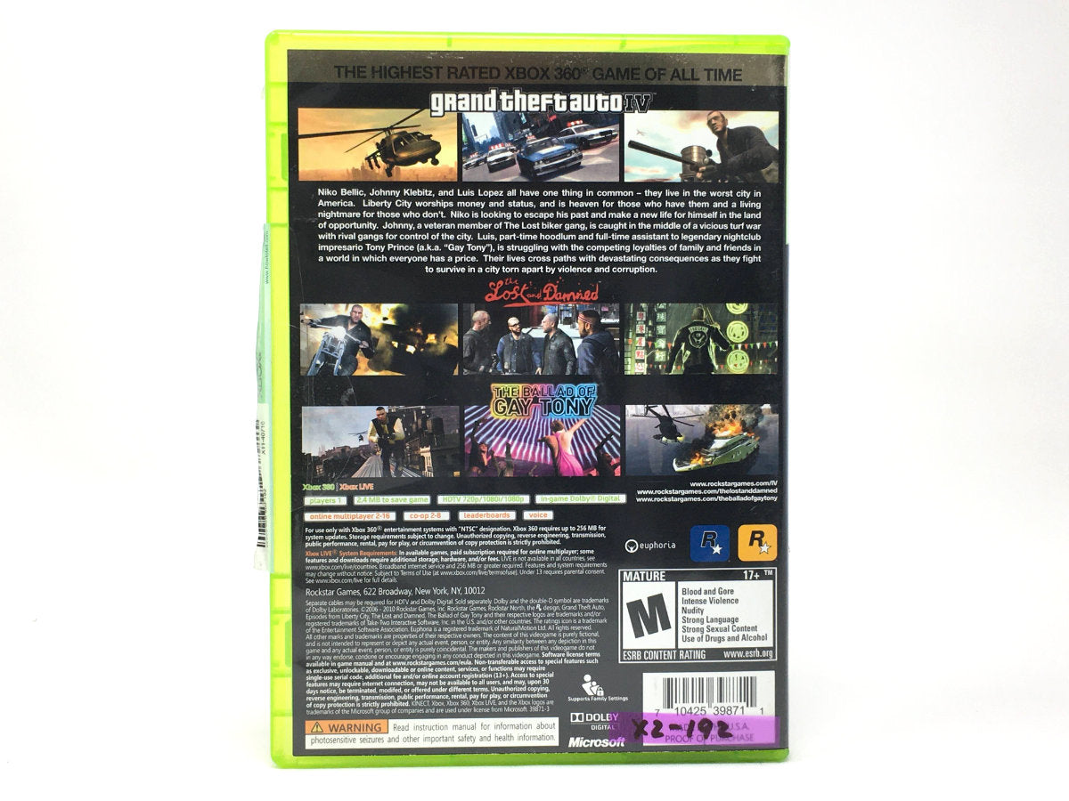 Grand Theft Auto IV / Episodes from Liberty City – Complete Edition • Xbox 360