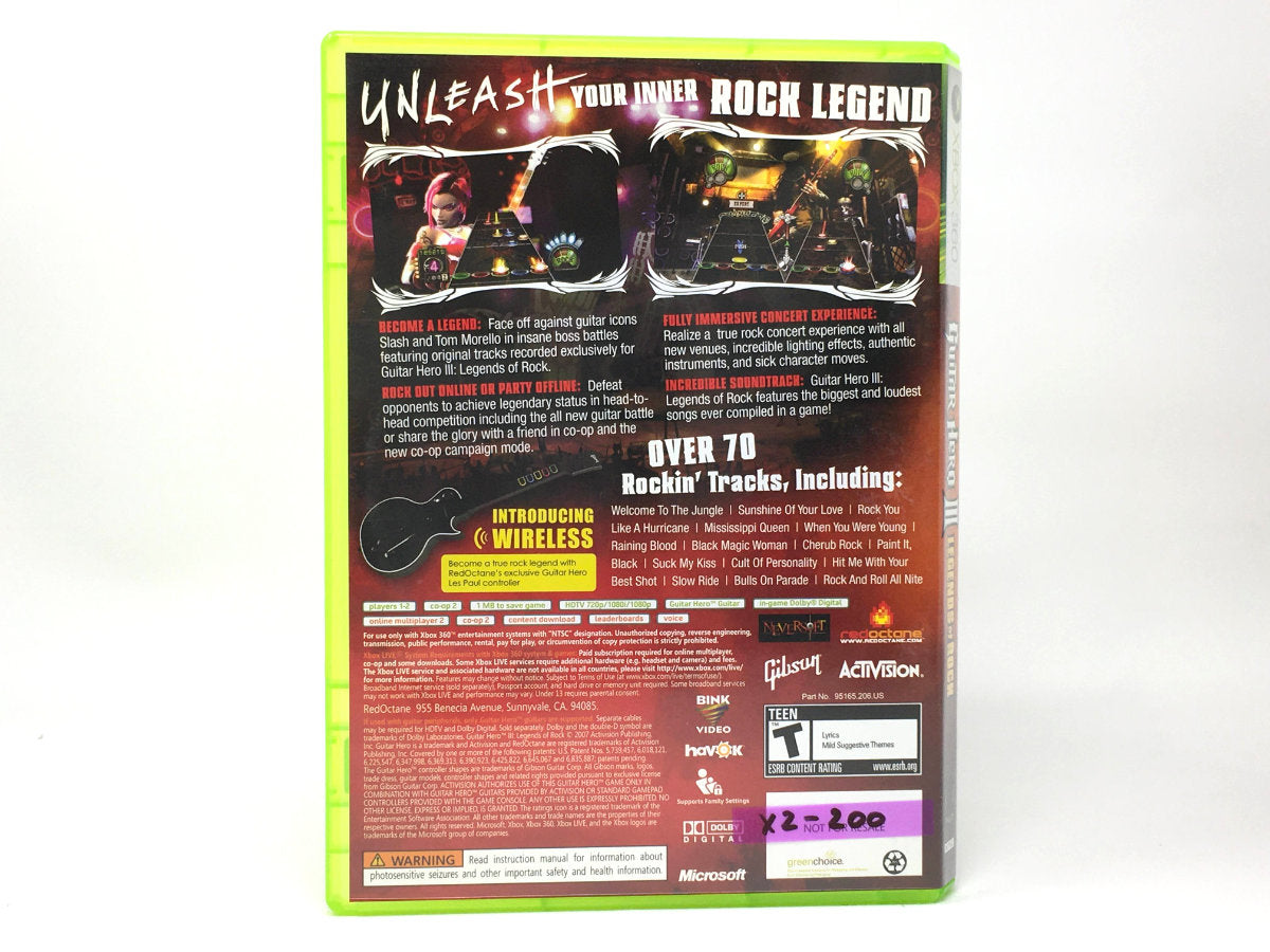 Guitar Hero III: Legends of Rock • Xbox 360