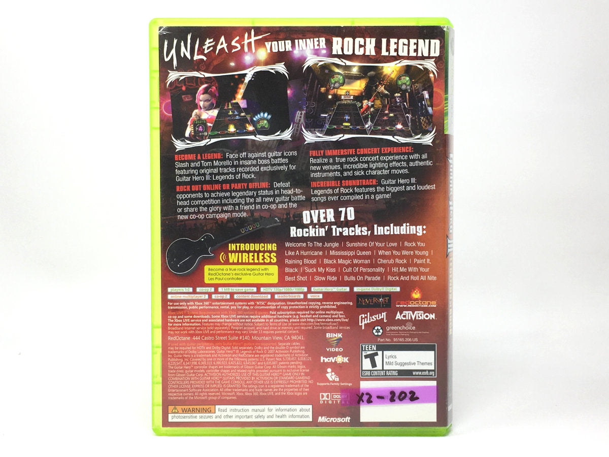 Guitar Hero III: Legends of Rock • Xbox 360