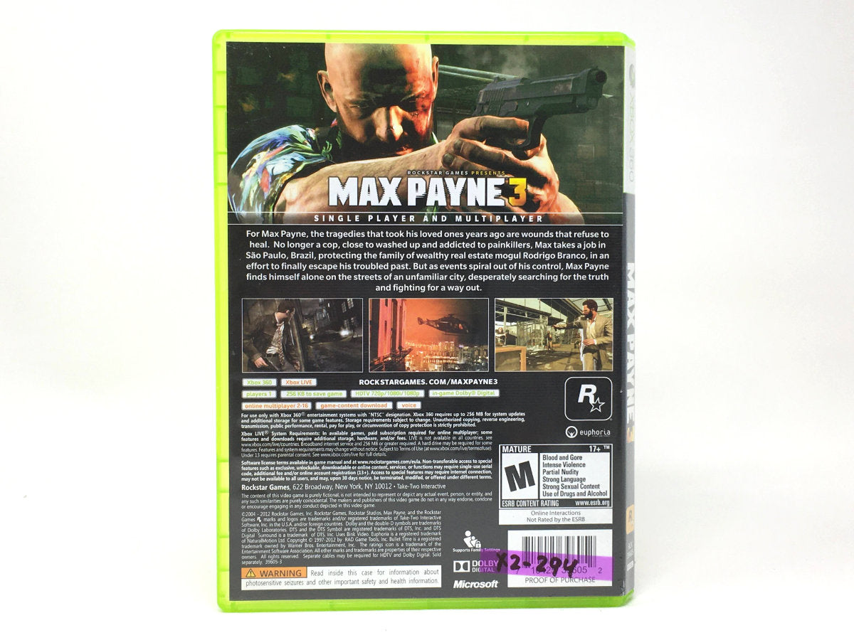 Max Payne 3 • Xbox 360