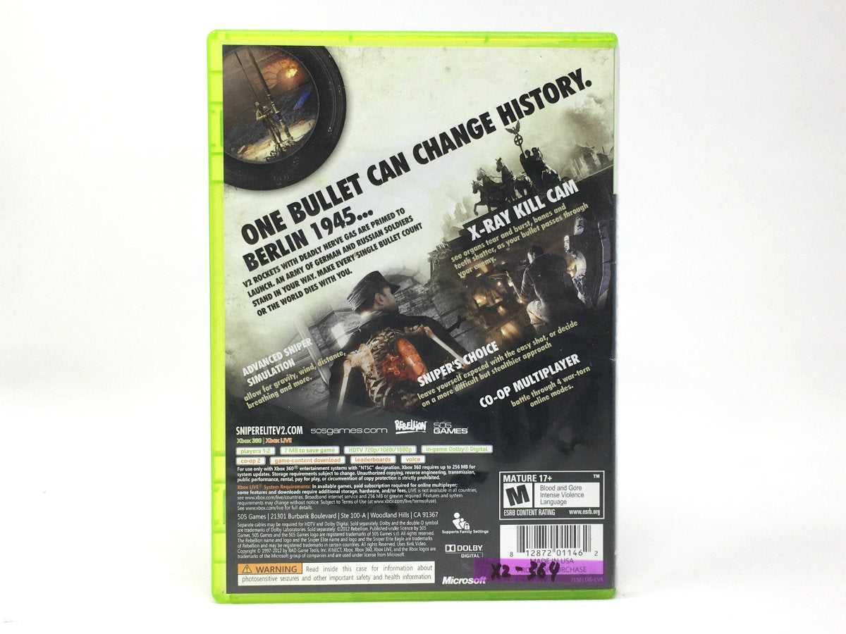 Sniper Elite V2 • Xbox 360