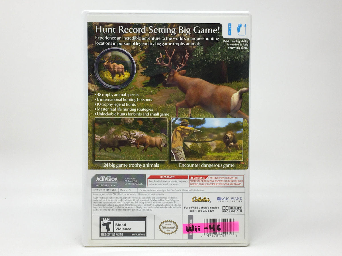 Cabela's Big Game Hunter • Nintendo Wii
