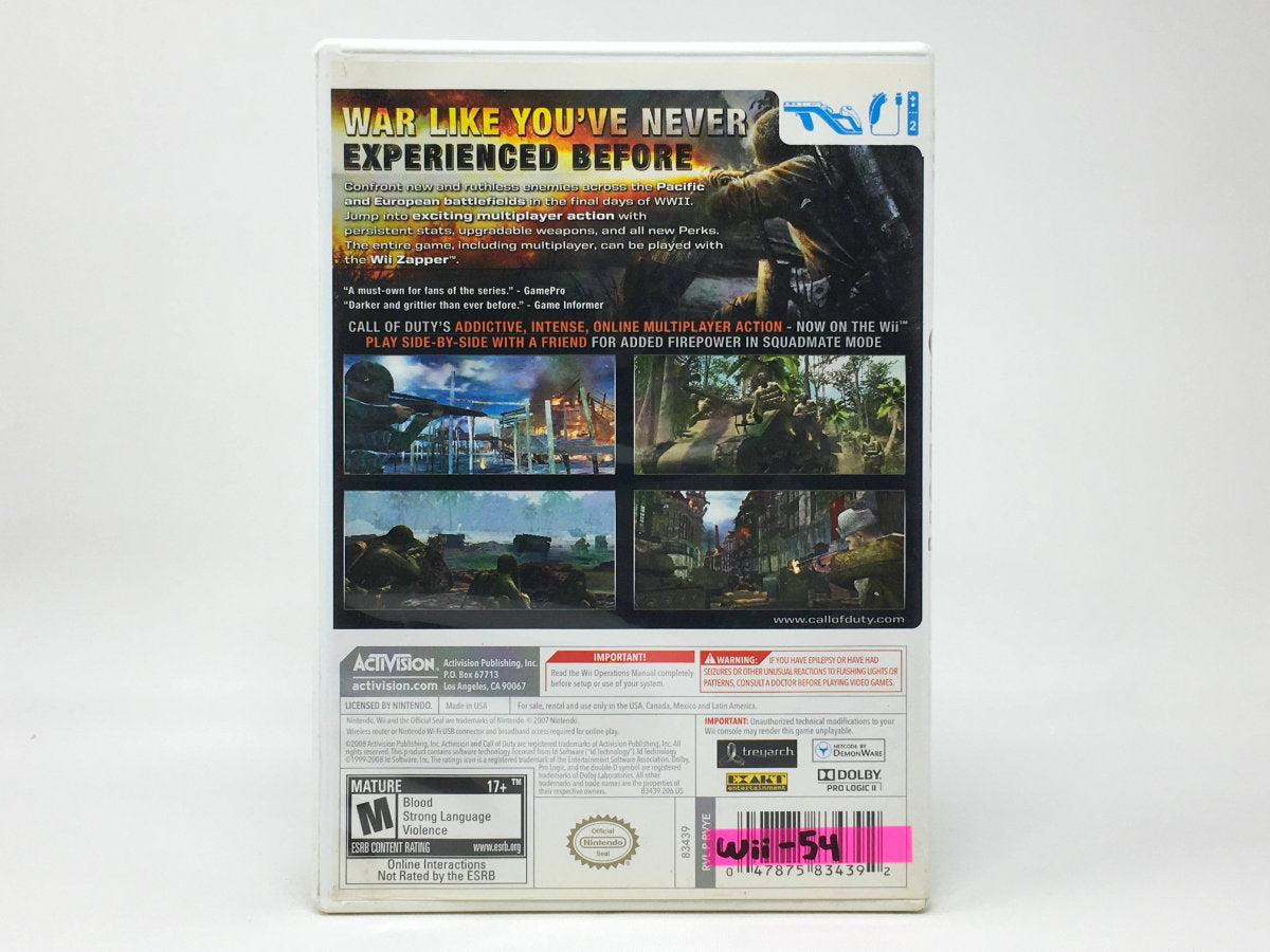 Call of Duty: World at War • Nintendo Wii