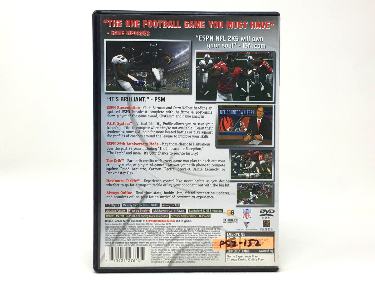 ESPN NFL 2K5 • Playstation 2