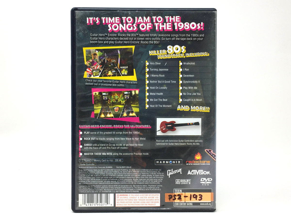 Guitar Hero Encore: Rocks the 80s • Playstation 2