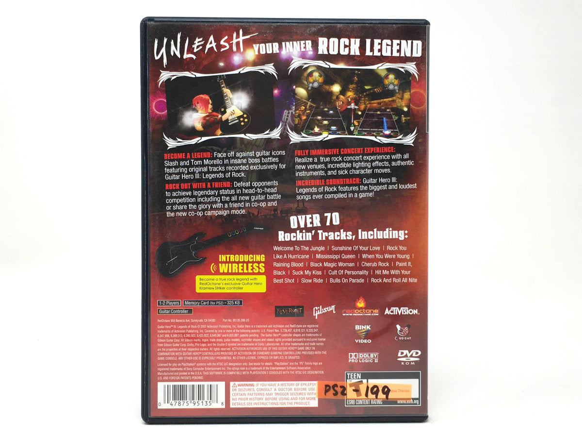 Guitar Hero III: Legends of Rock • Playstation 2