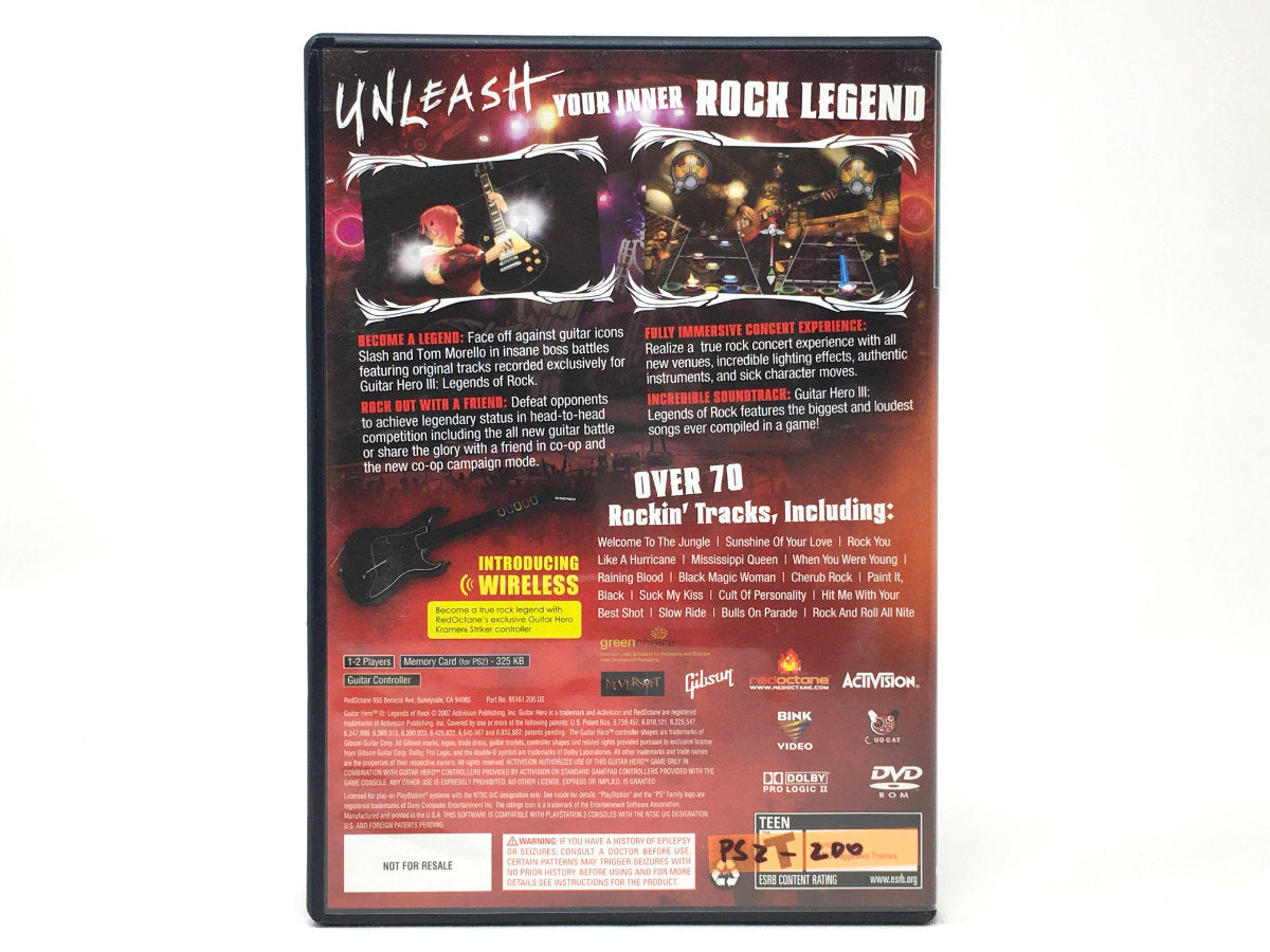 Guitar Hero III: Legends of Rock • Playstation 2