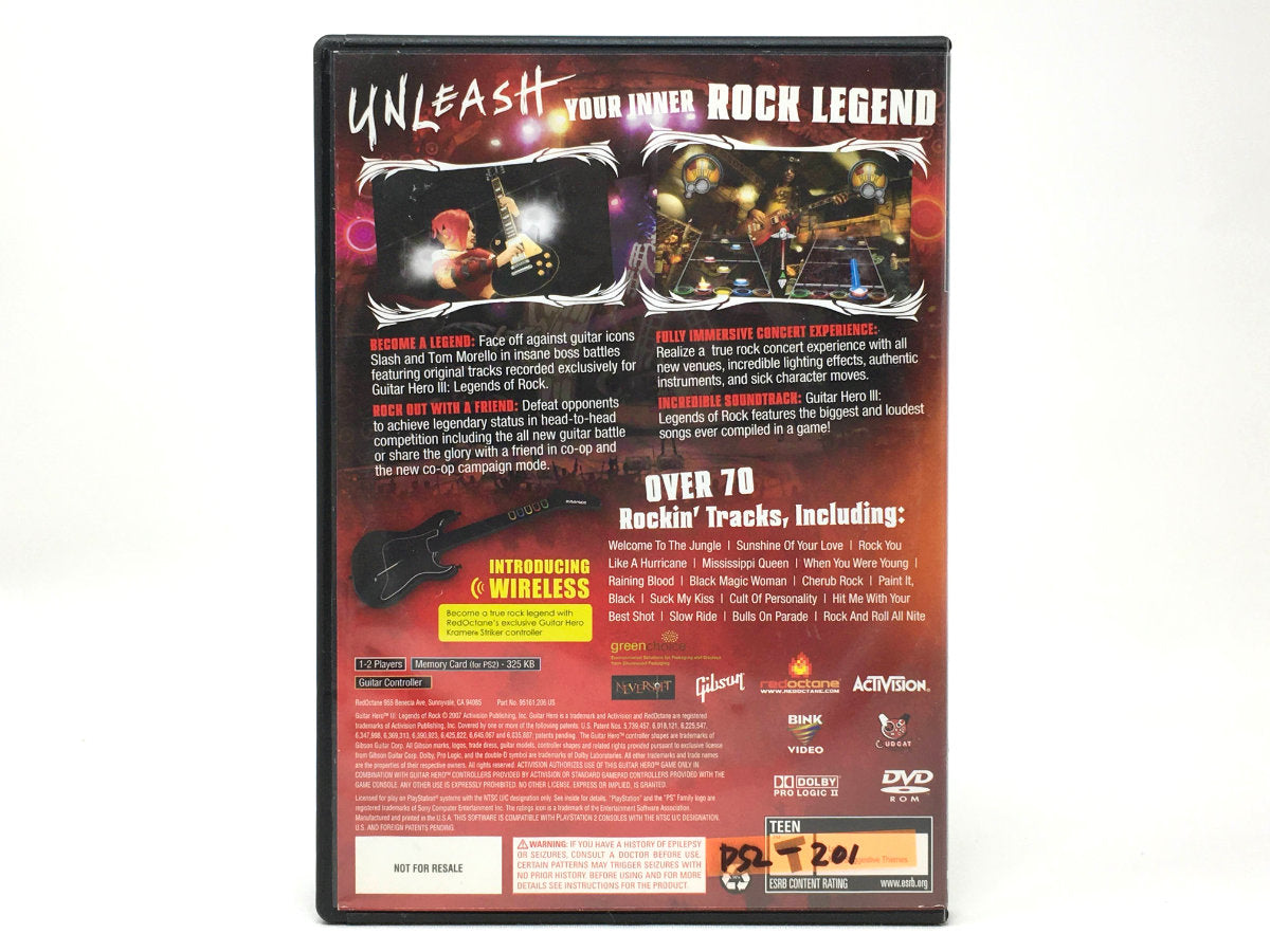 Guitar Hero III: Legends of Rock • Playstation 2