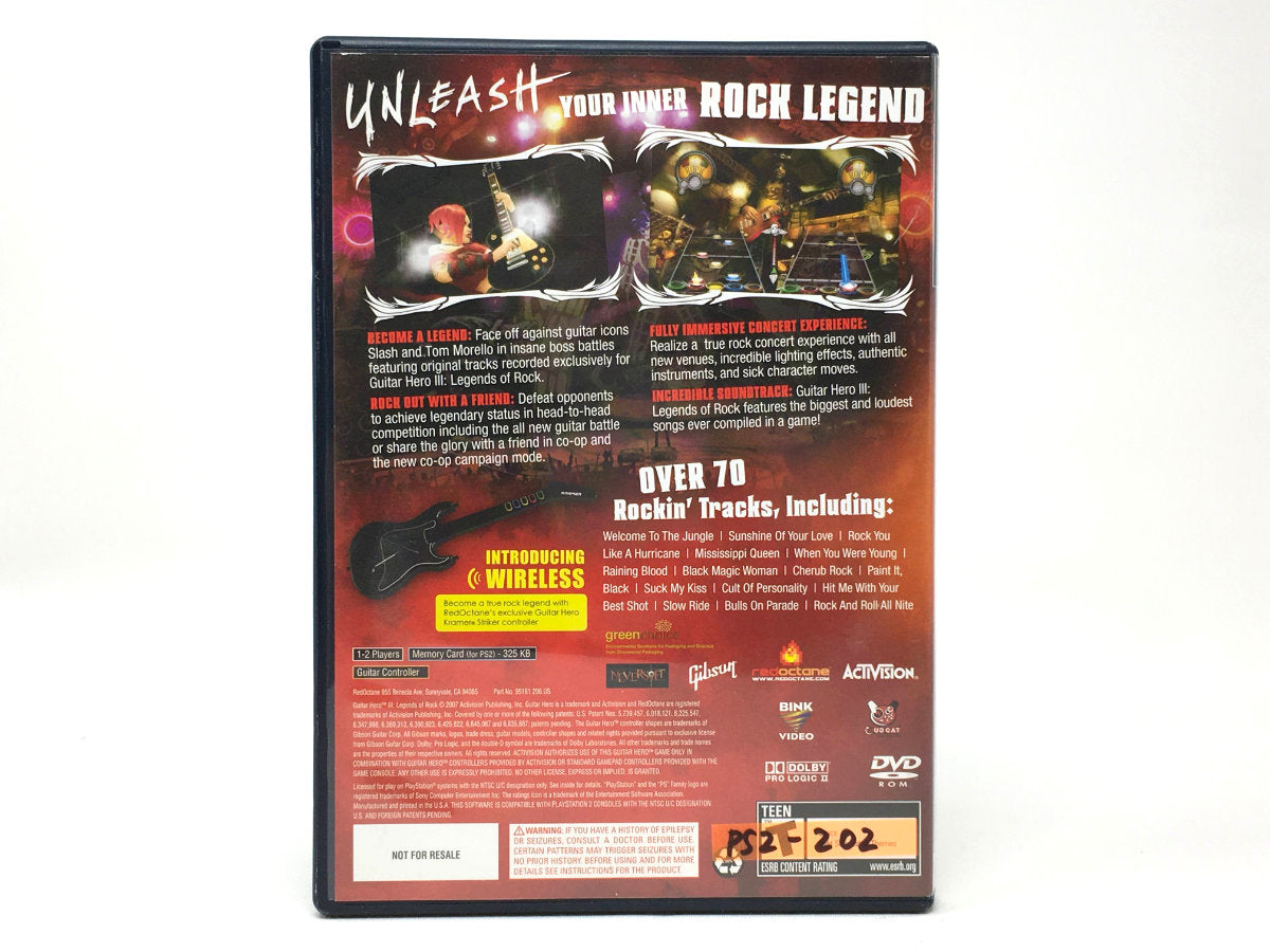 Guitar Hero III: Legends of Rock • Playstation 2