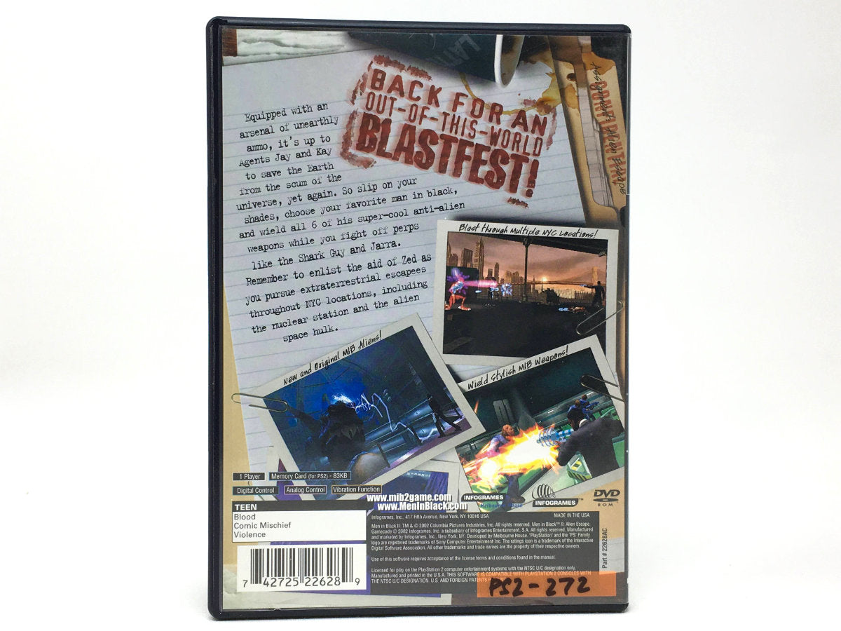 Men In Black II: Alien Escape • Playstation 2