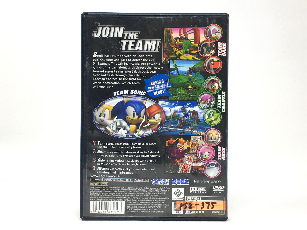 Sonic Heroes • Playstation 2