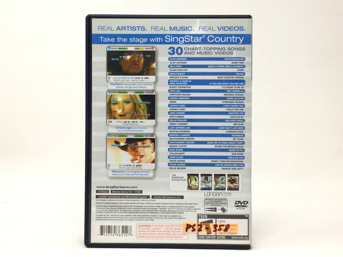 SingStar Country • Playstation 2