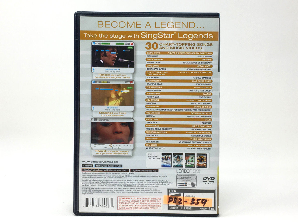 SingStar Legends • Playstation 2