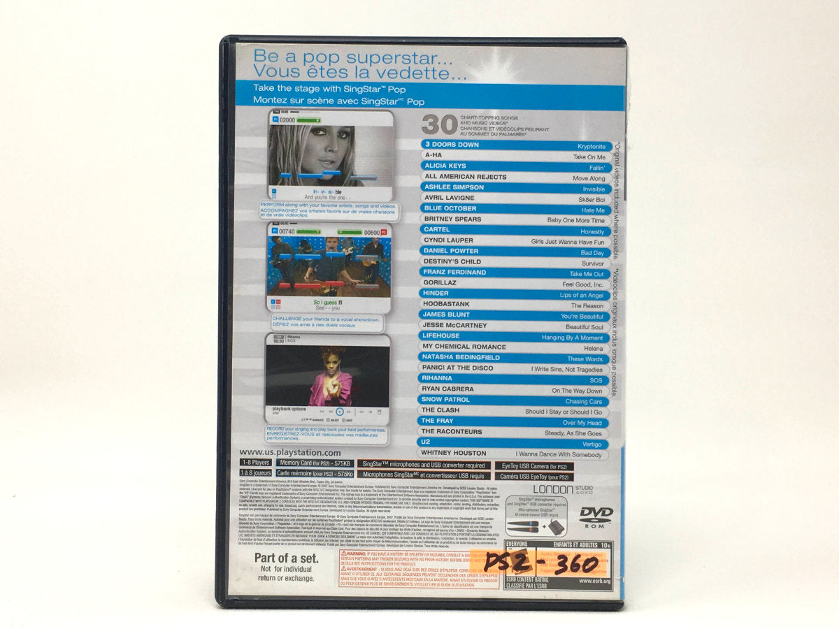 SingStar Pop • Playstation 2