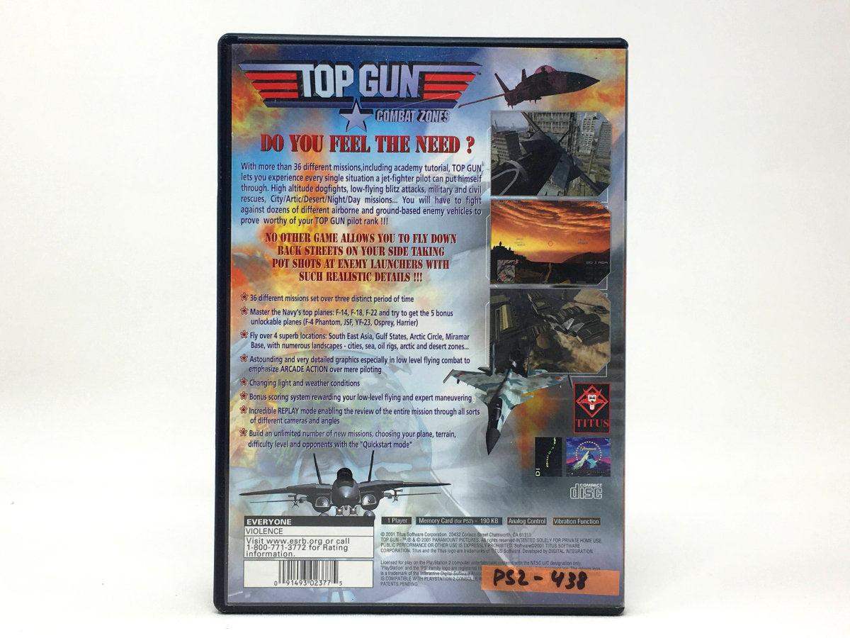 Top Gun: Combat Zones • Playstation 2