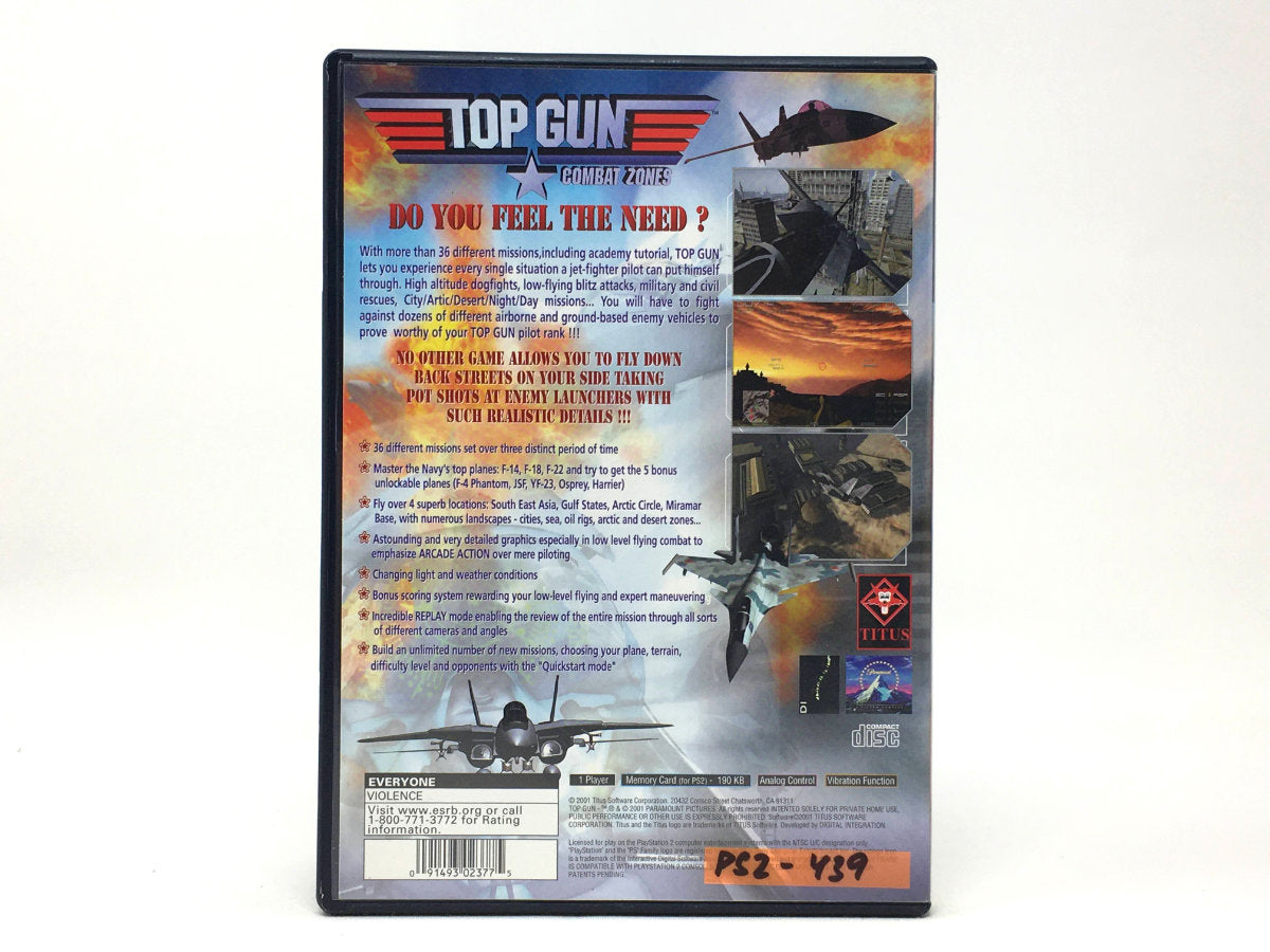 Top Gun: Combat Zones • Playstation 2