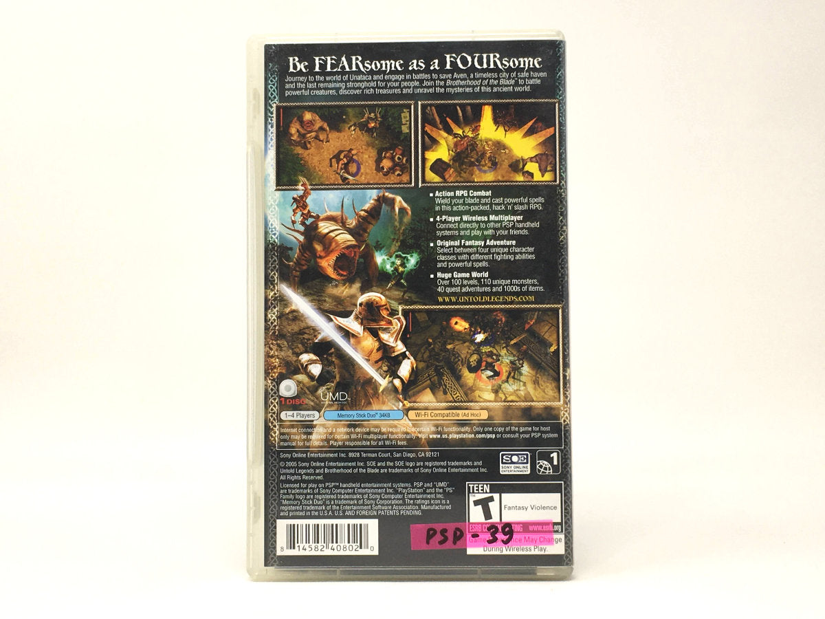 Untold Legends: Brotherhood of the Blade • PSP