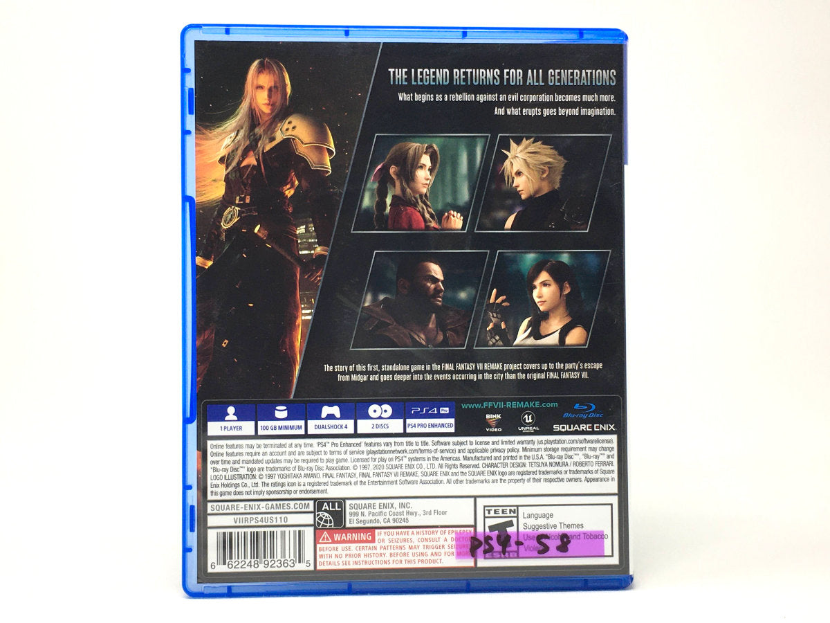 Final Fantasy VII Remake *CIB* • Playstation 4