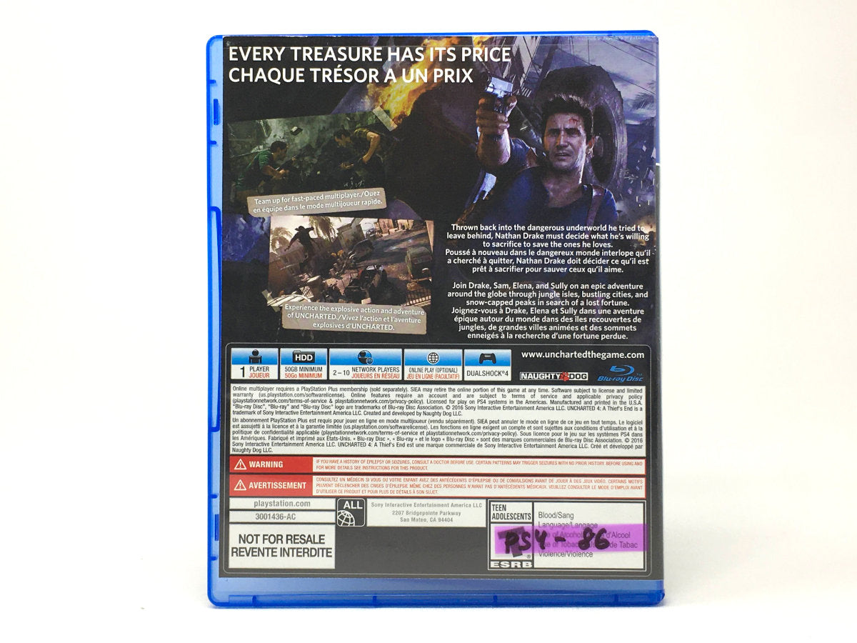 Uncharted 4: A Thief's End • Playstation 4