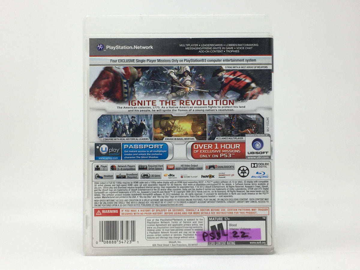 Assassin's Creed III • Playstation 3