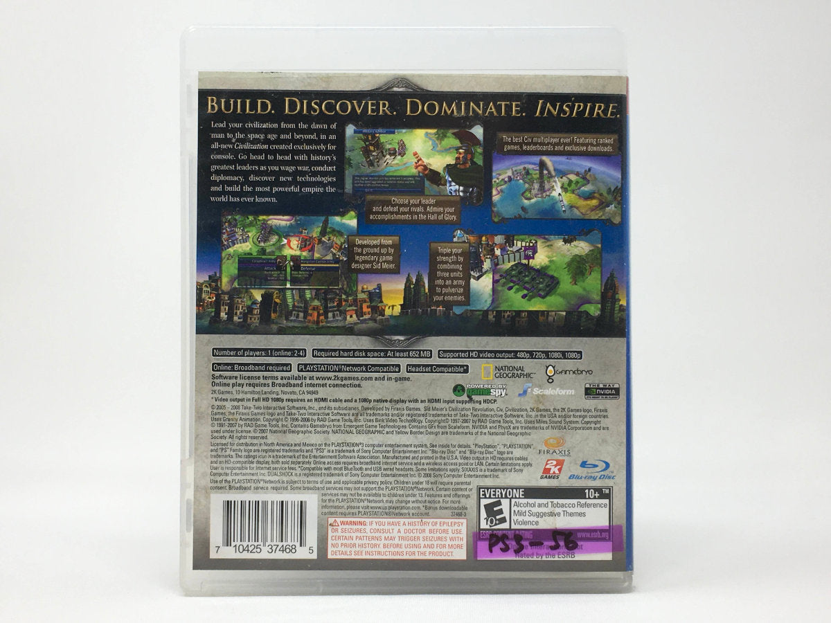 Sid Meier's Civilization Revolution • Playstation 3
