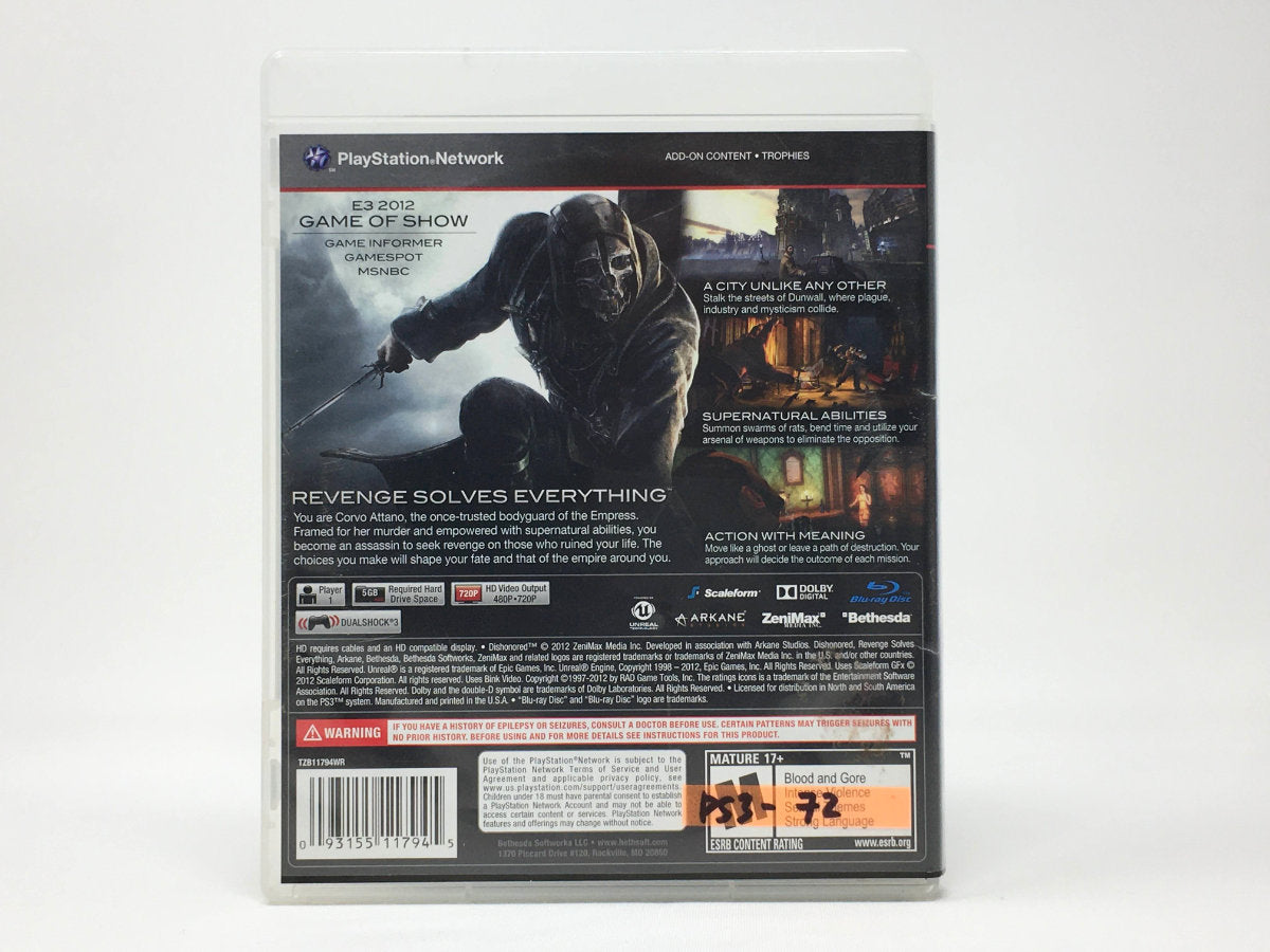 Dishonored • Playstation 3