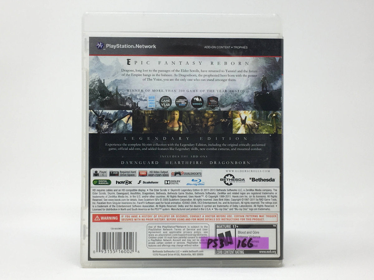 The Elder Scrolls V: Skyrim – Legendary Edition • Playstation 3